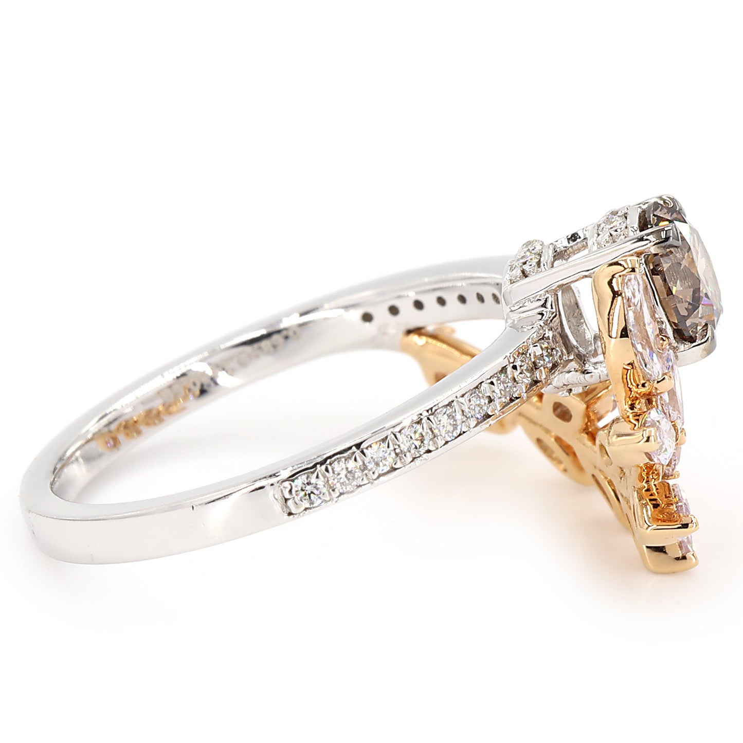 Floral Color Diamond Wrap Ring