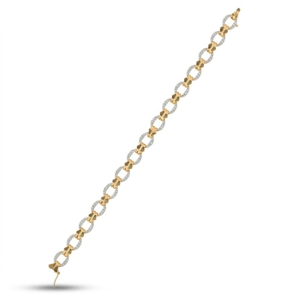 Men's Diamond Chain Link Bracelet